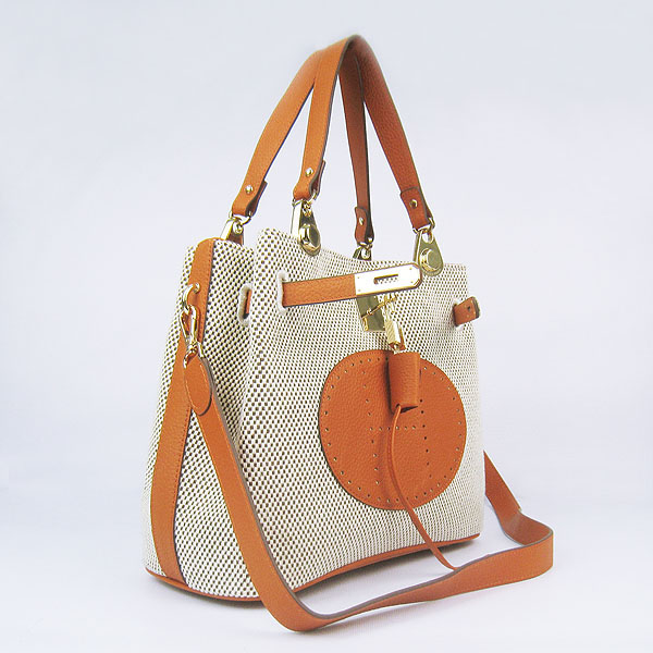 Replica Hermes New Arrival Double-duty handbag Orange 60668